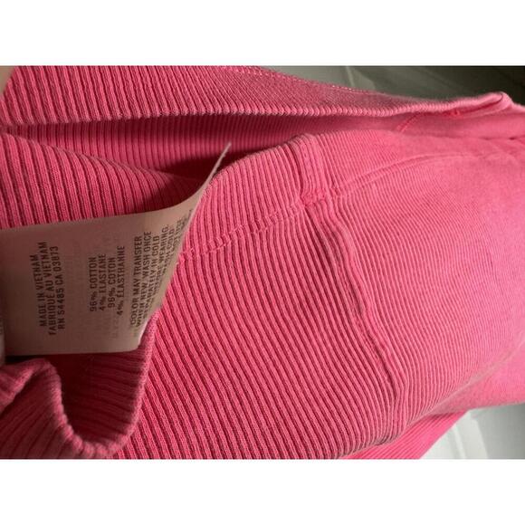 Aerie Ribbed Corset Bodycon Mini Dress in Hot Pink - Picture 5 of 6